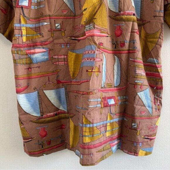 VTG Reyn Spooner Herb Kawainui Kane Shirt Top Mens XL Egyptian Cotton Nautical - Picture 11 of 12